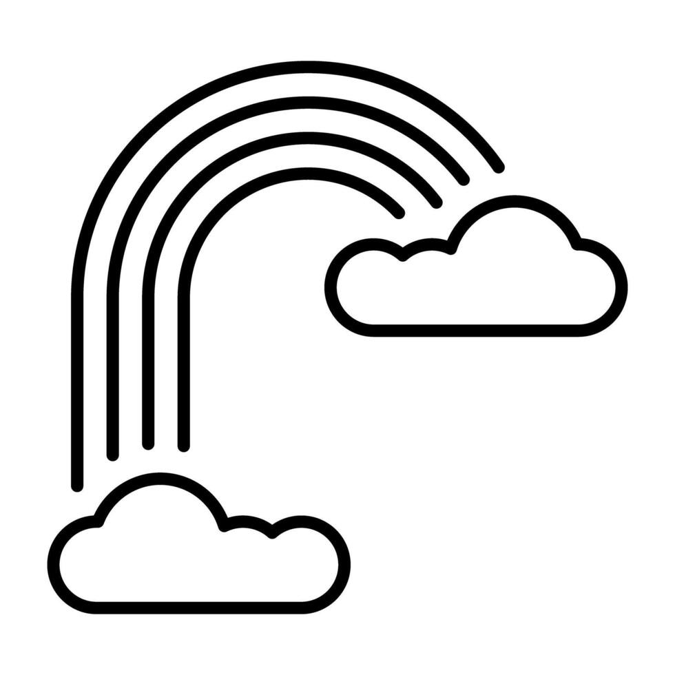 une coloré bande dénotant concept de nuage arc en ciel vecteur