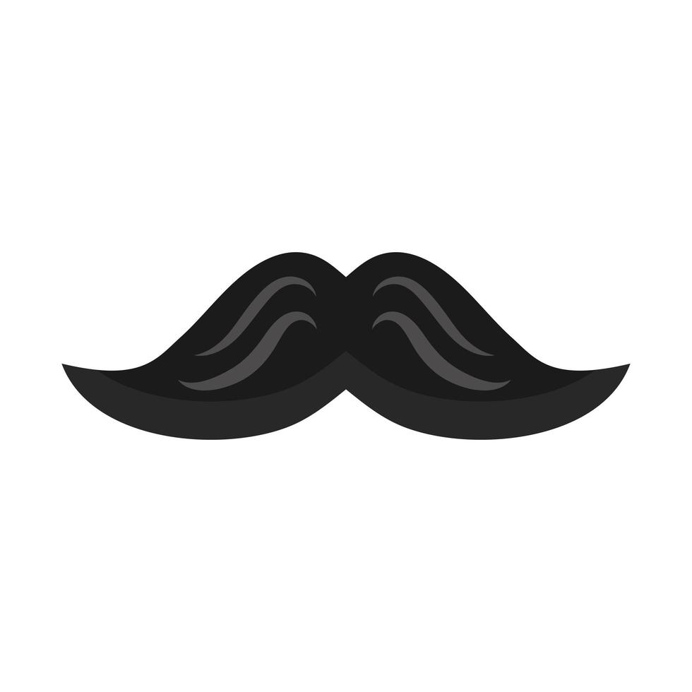 moustache de père noir vecteur