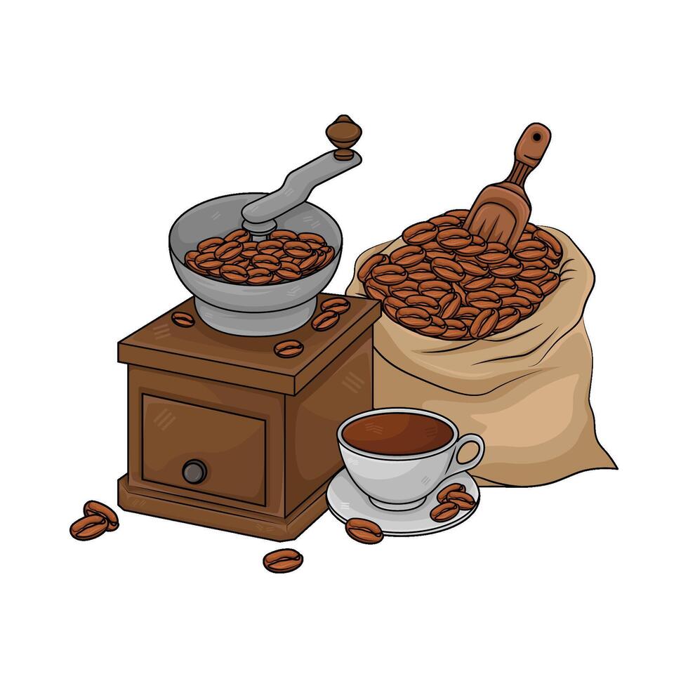 illustration de café broyeur vecteur