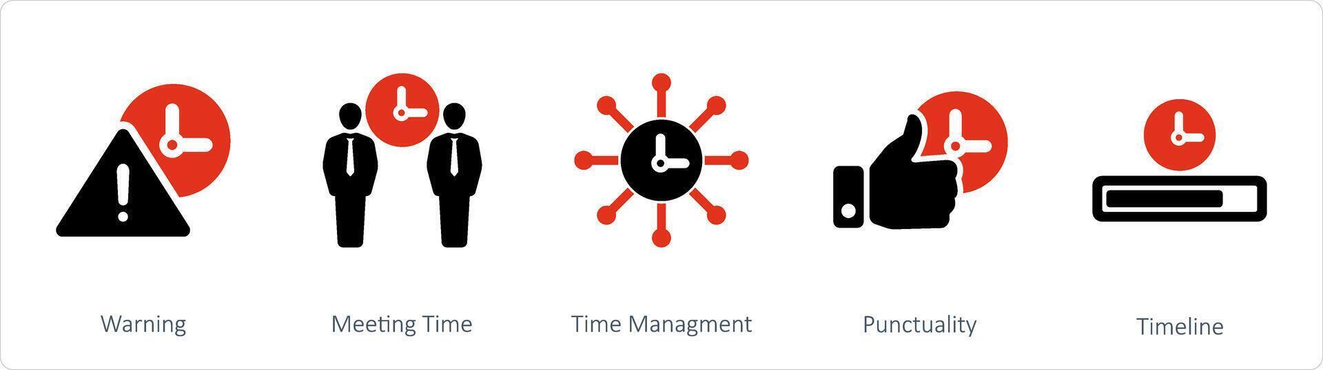 une ensemble de 5 mélanger Icônes comme calendrier, date limite échoué, date limite atteindre vecteur