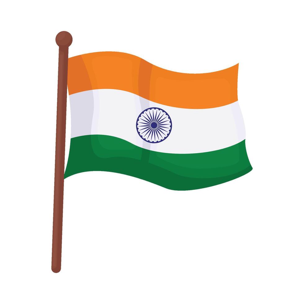 illustration de Inde drapeau vecteur