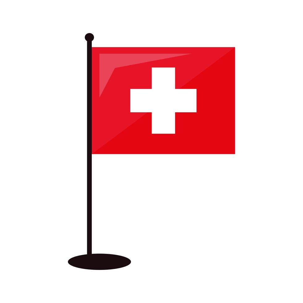 drapeau de l'état suisse vecteur