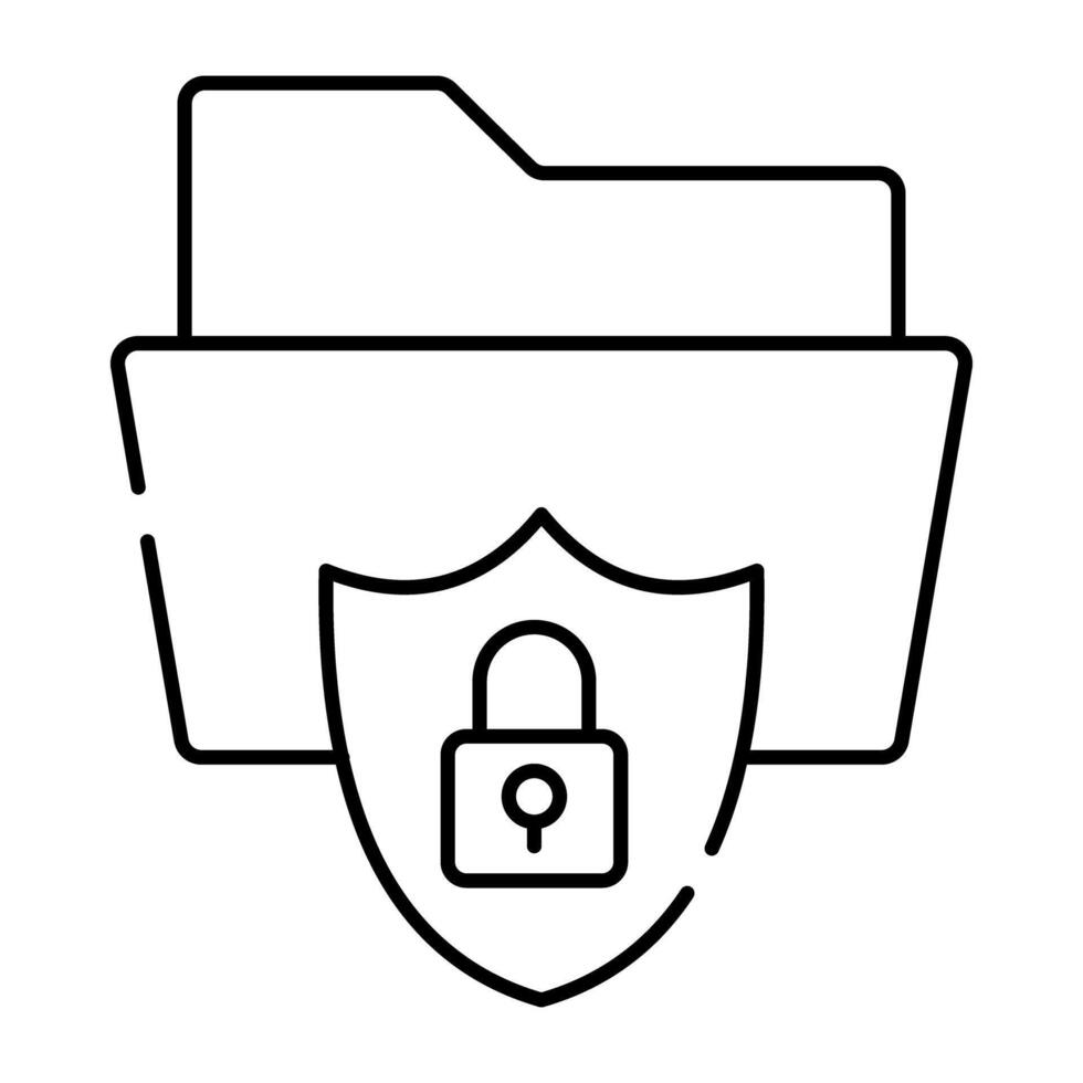 une unique conception icône de sécurise dossier vecteur