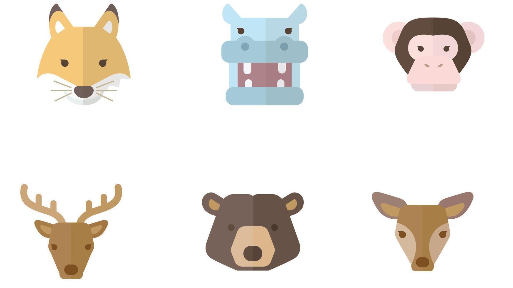 animal visages pour des gamins et Jardin d'enfants fête et enfant Jeux vecteur