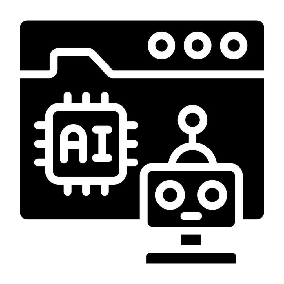 une Créatif conception icône de ai site Internet vecteur