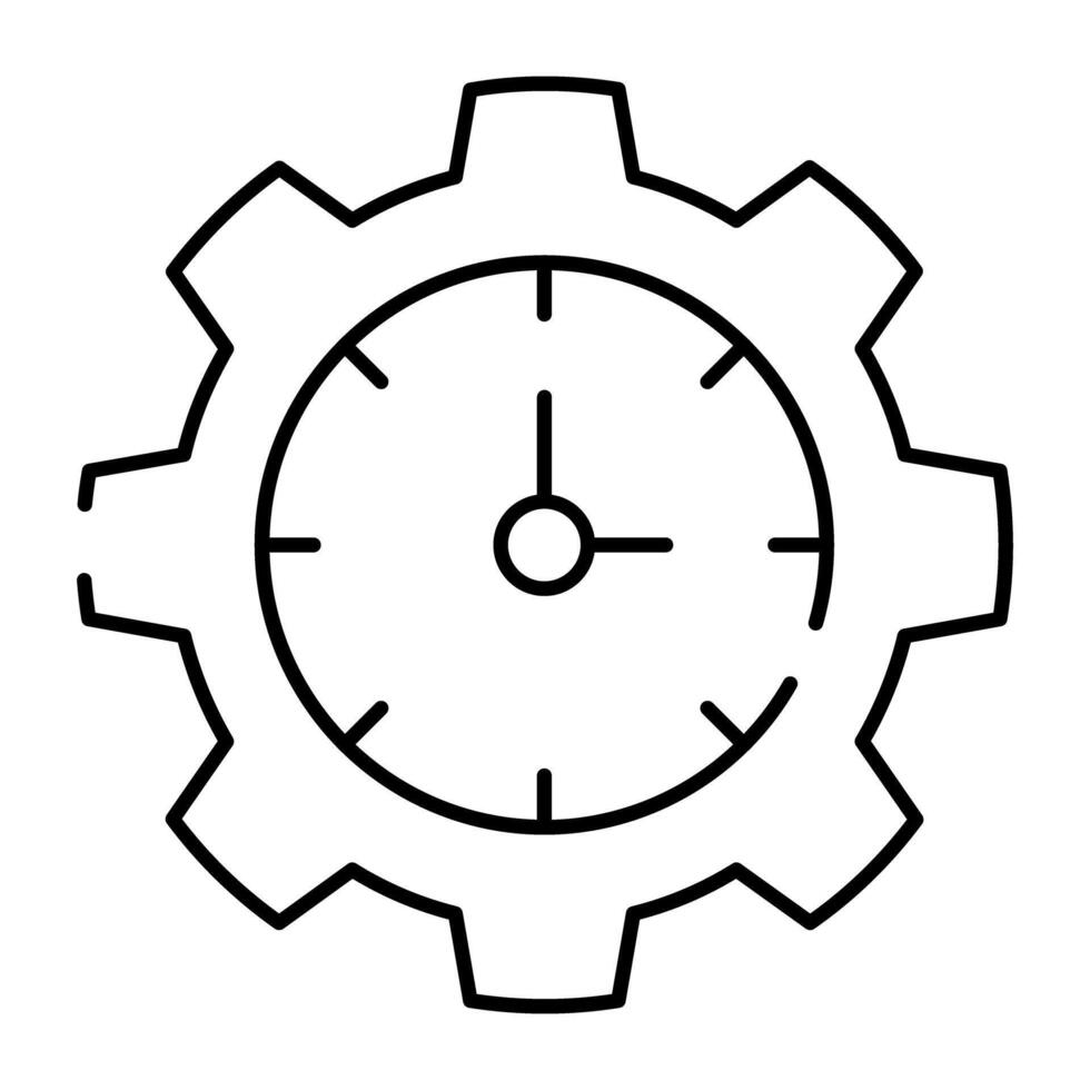 l'horloge à l'intérieur engrenage, linéaire conception de temps la gestion vecteur