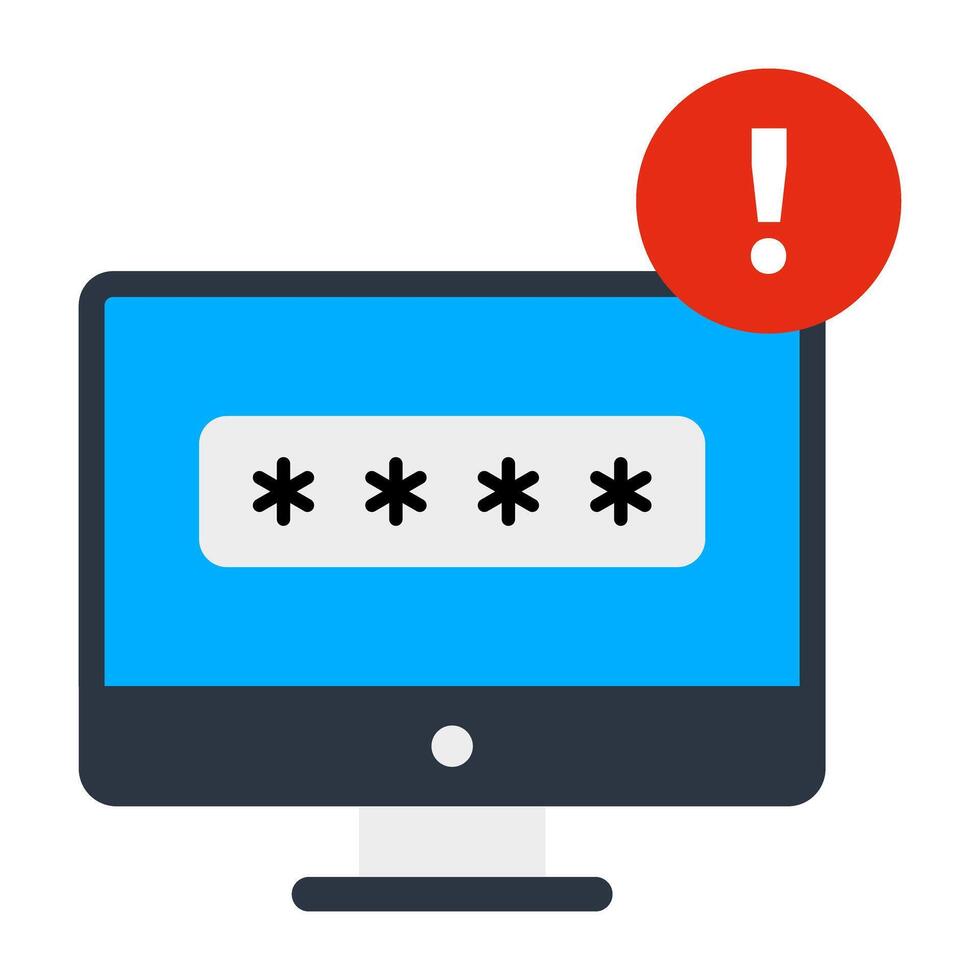 code secret sur écran dénotant concept de ordinateur mot de passe vecteur