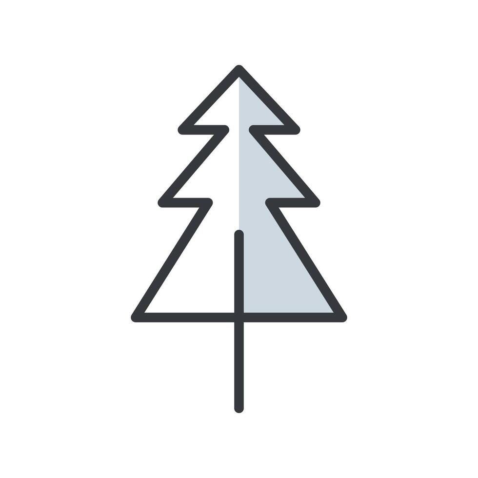 arbre contour icône vecteur illustration