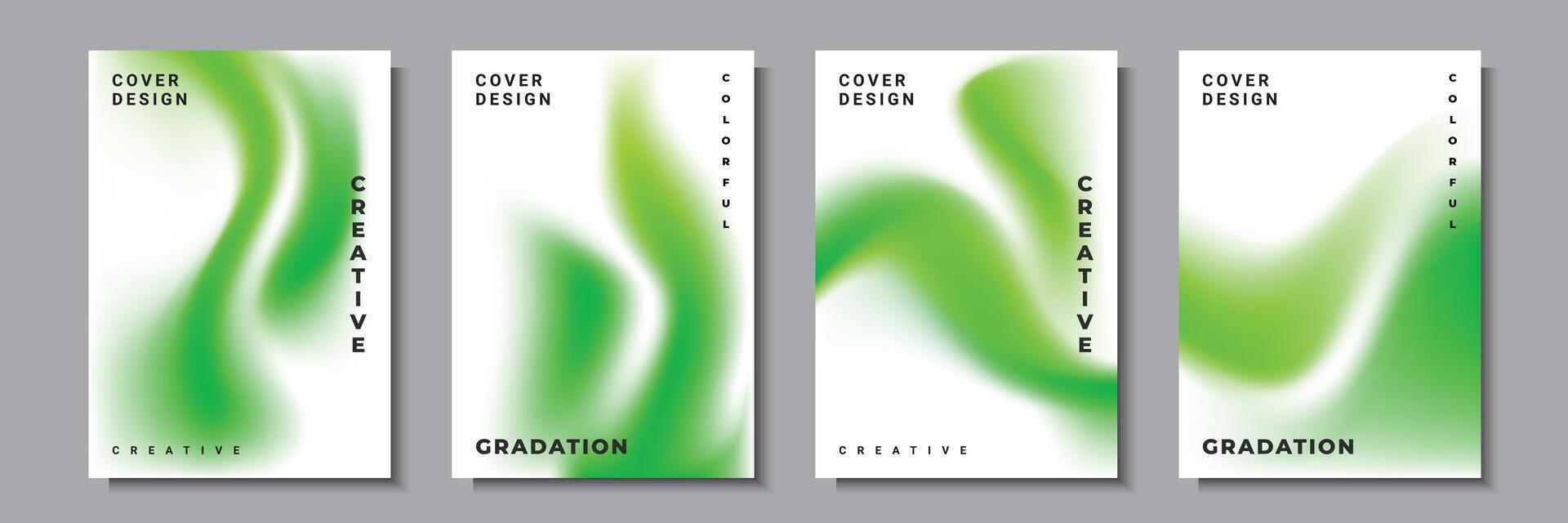 vert abstrait ondulé affaires couverture collection vecteur graphique