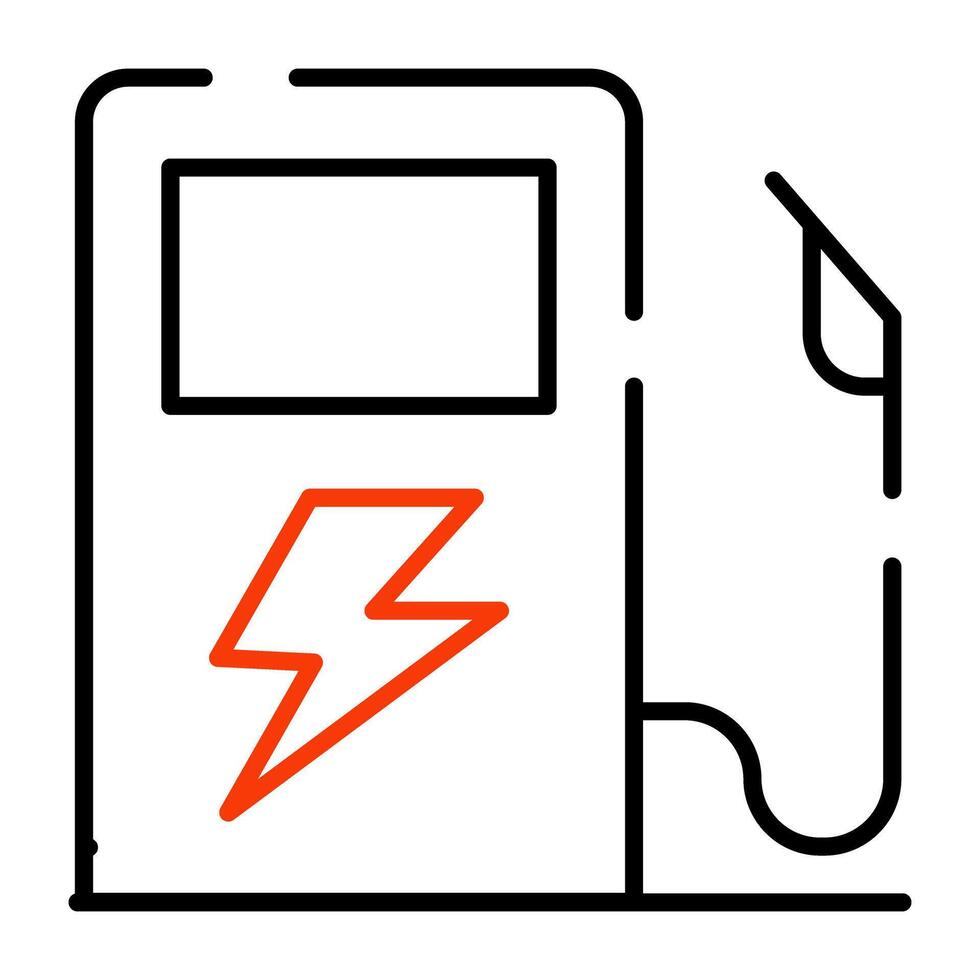 une prime Télécharger icône de électrique carburant pompe vecteur