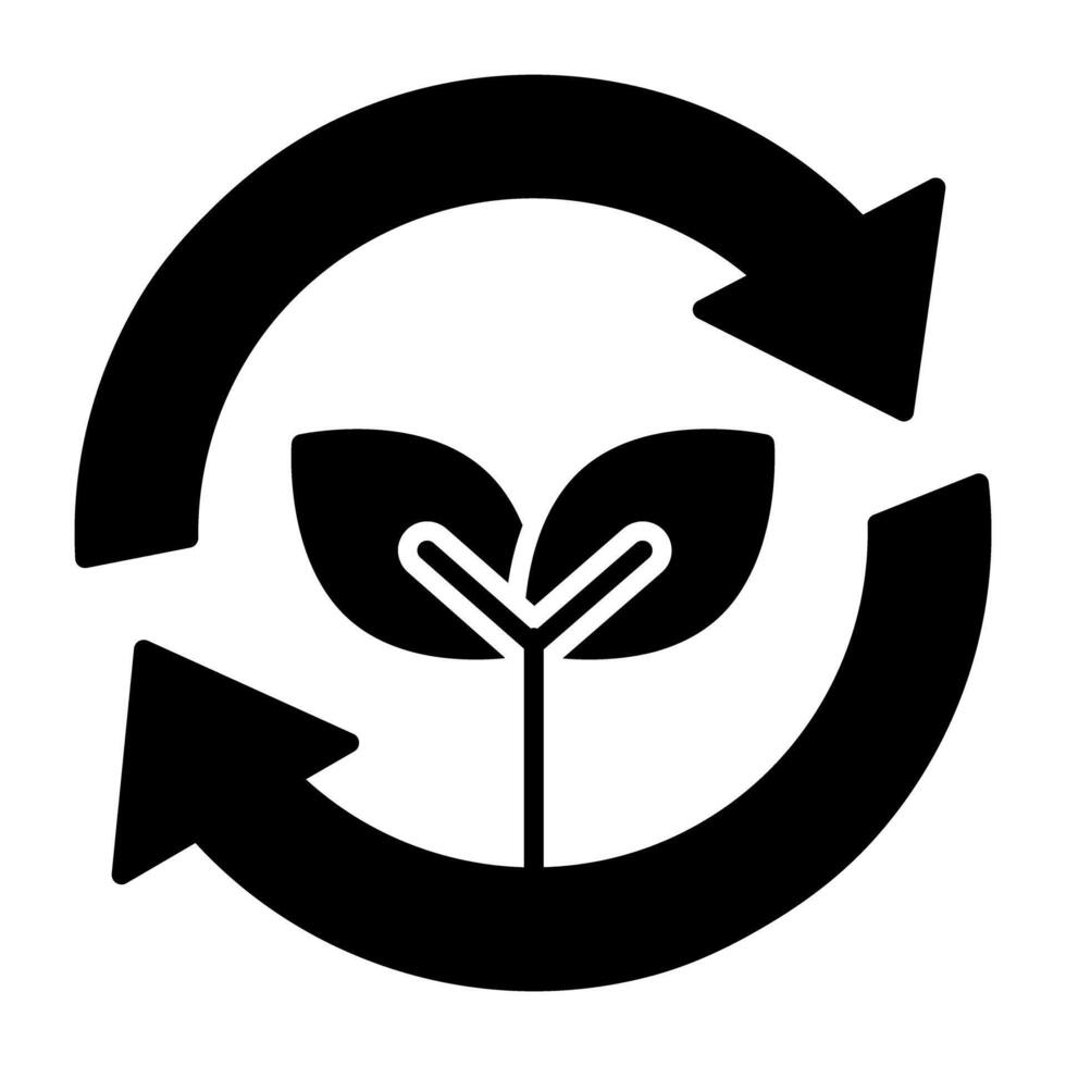 un modifiable conception icône de éco recyclage vecteur