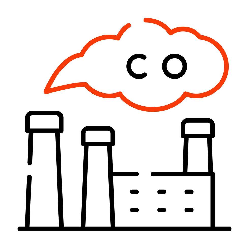 Créatif conception icône de usine la pollution vecteur