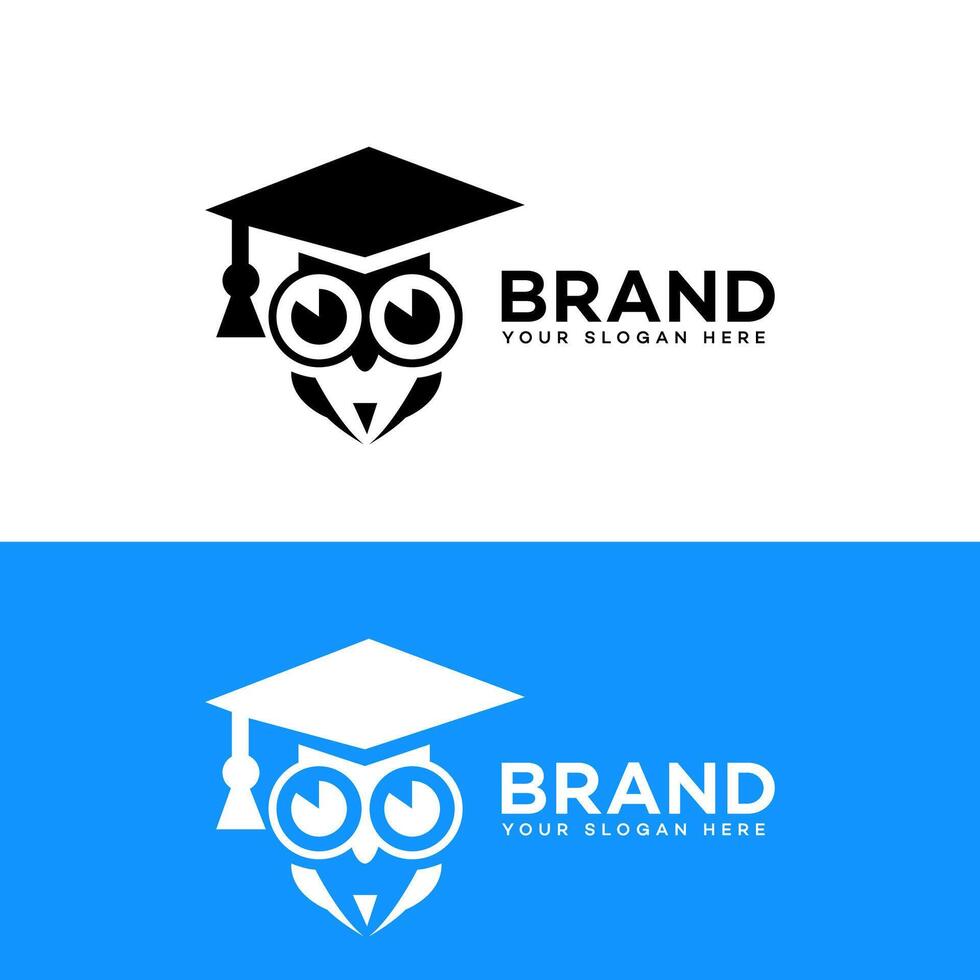 hibou éducation logo icône marque identité signe symbole modèle vecteur