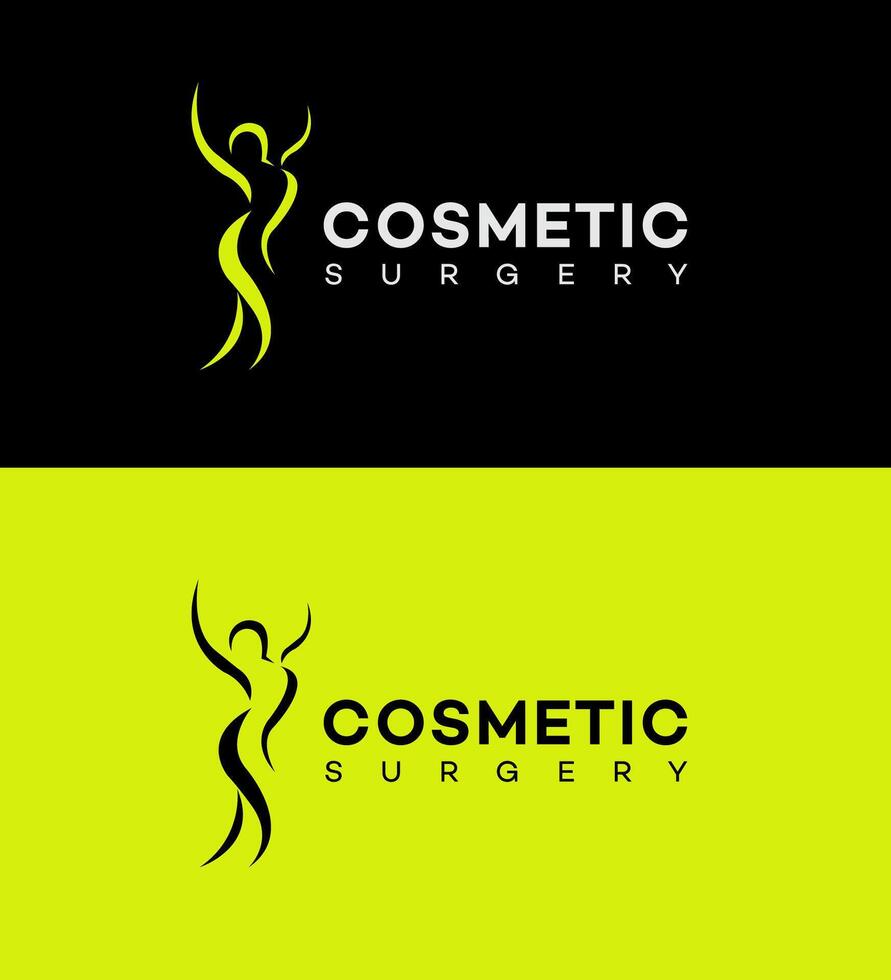 cosmétique chirurgie logo icône marque identité signe symbole modèle vecteur