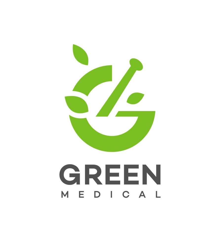 vert médical logo icône marque identité signe symbole modèle vecteur