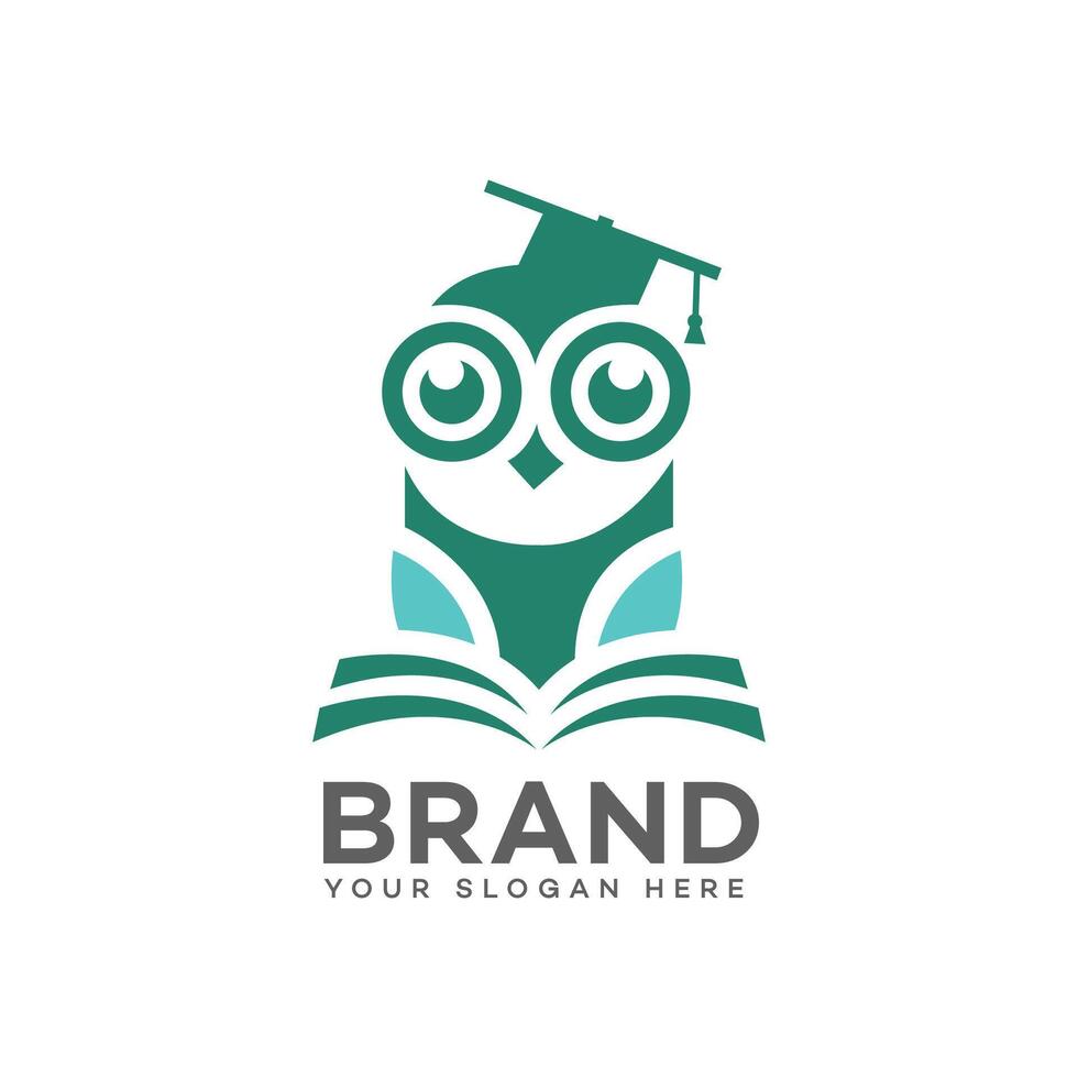 hibou éducation logo icône marque identité signe symbole modèle vecteur