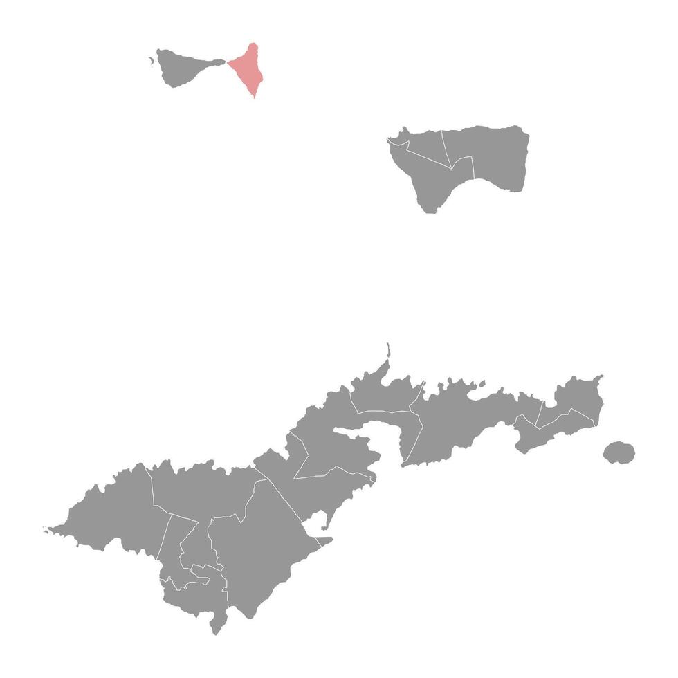 Olosega comté carte, administratif division de américain samoa. vecteur illustration.