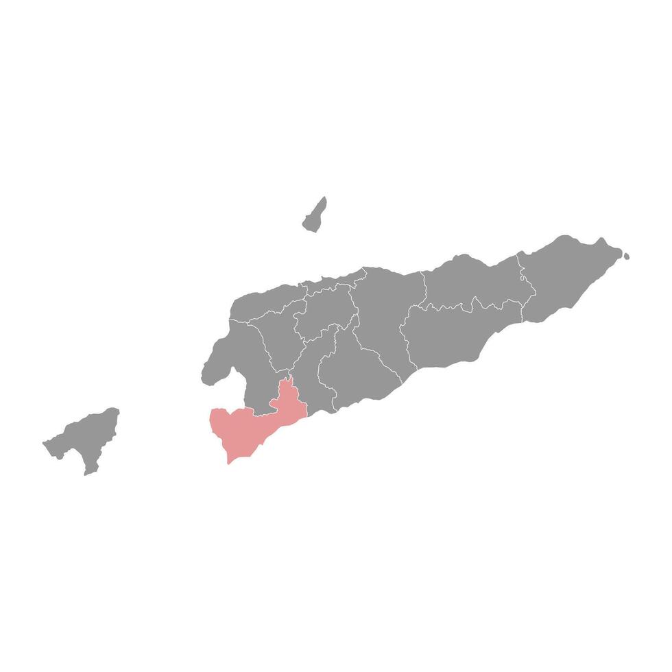 cova Lima municipalité carte, administratif division de est Timor. vecteur illustration.