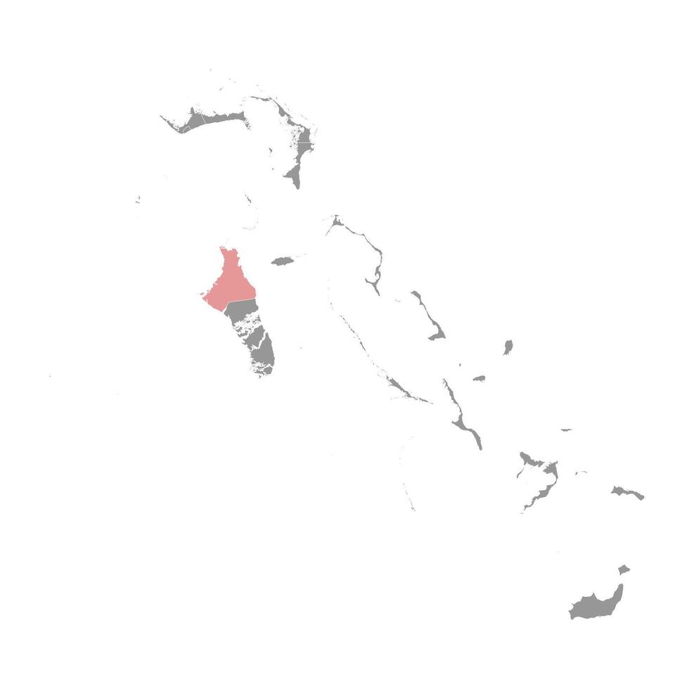 Nord Andros carte, administratif division de bahamas. vecteur illustration.