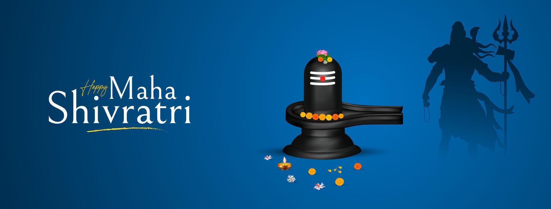 joyeux maha shivratri vecteur