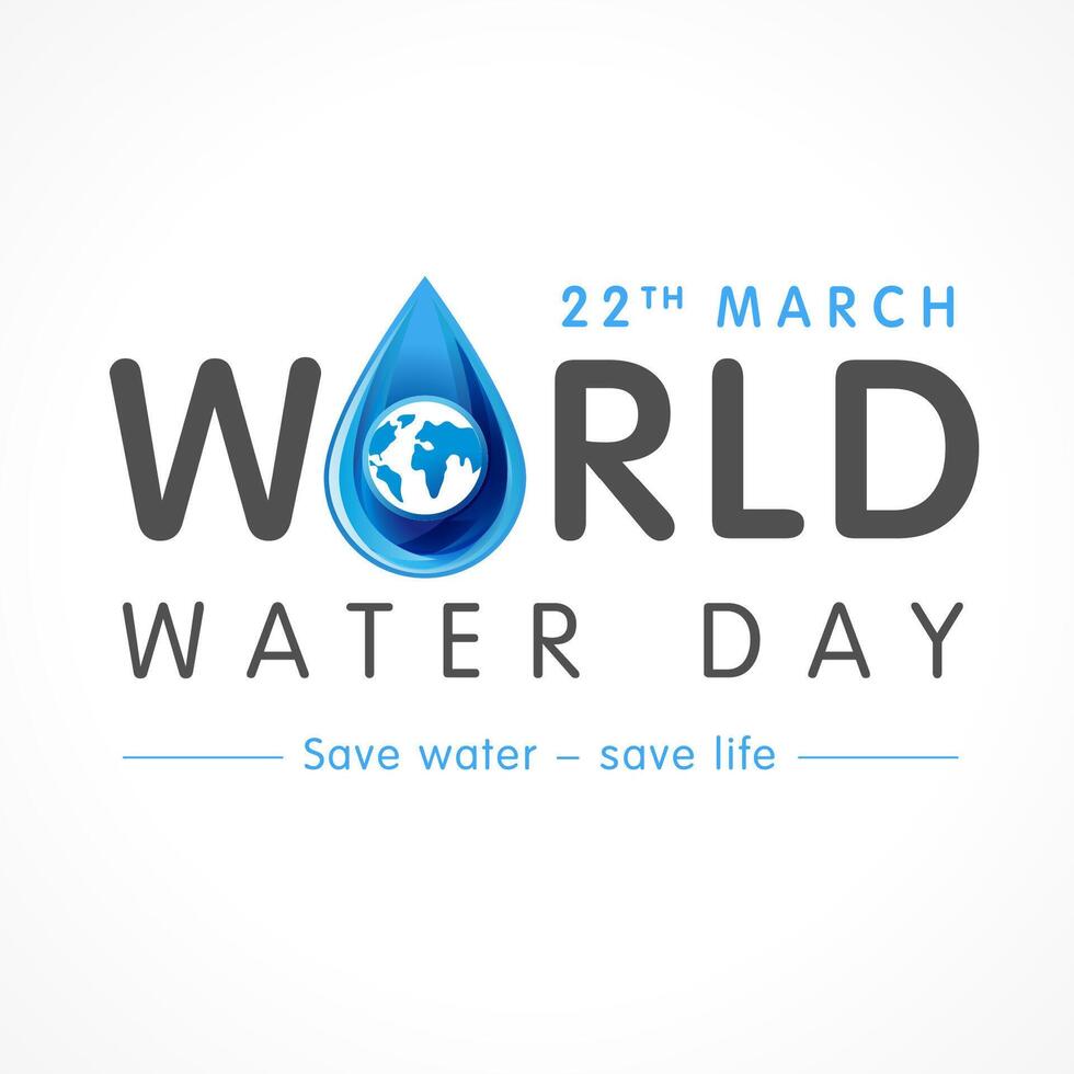 monde l'eau journée réseau chronologie Publier vecteur