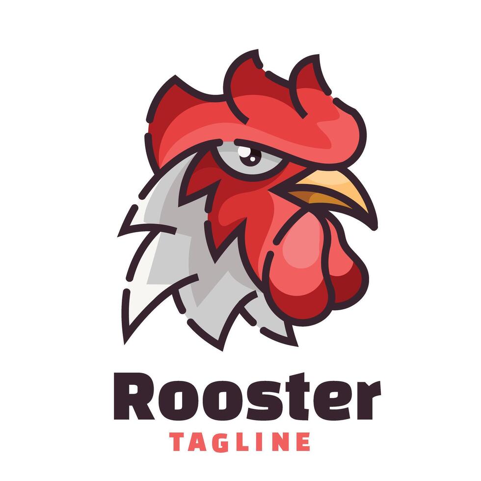 coq personnage logo mascotte vecteur