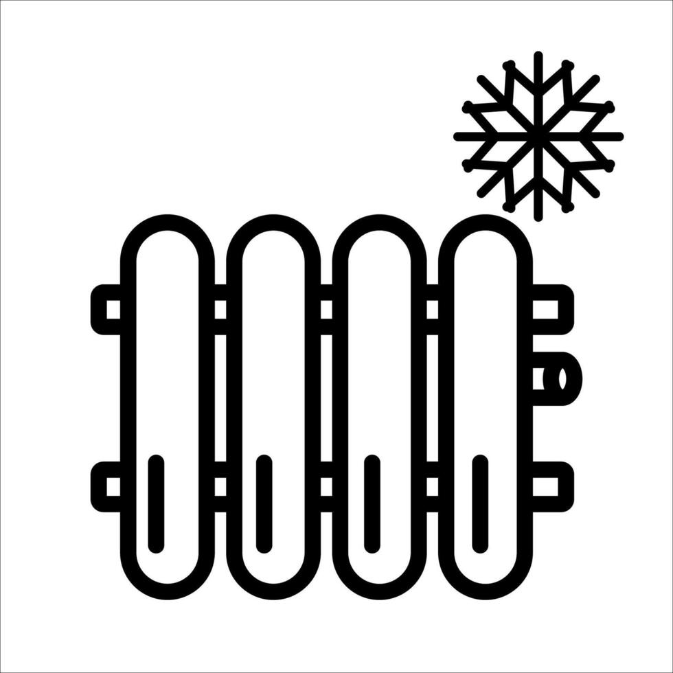 du froid batterie icône vecteur illustration symbole