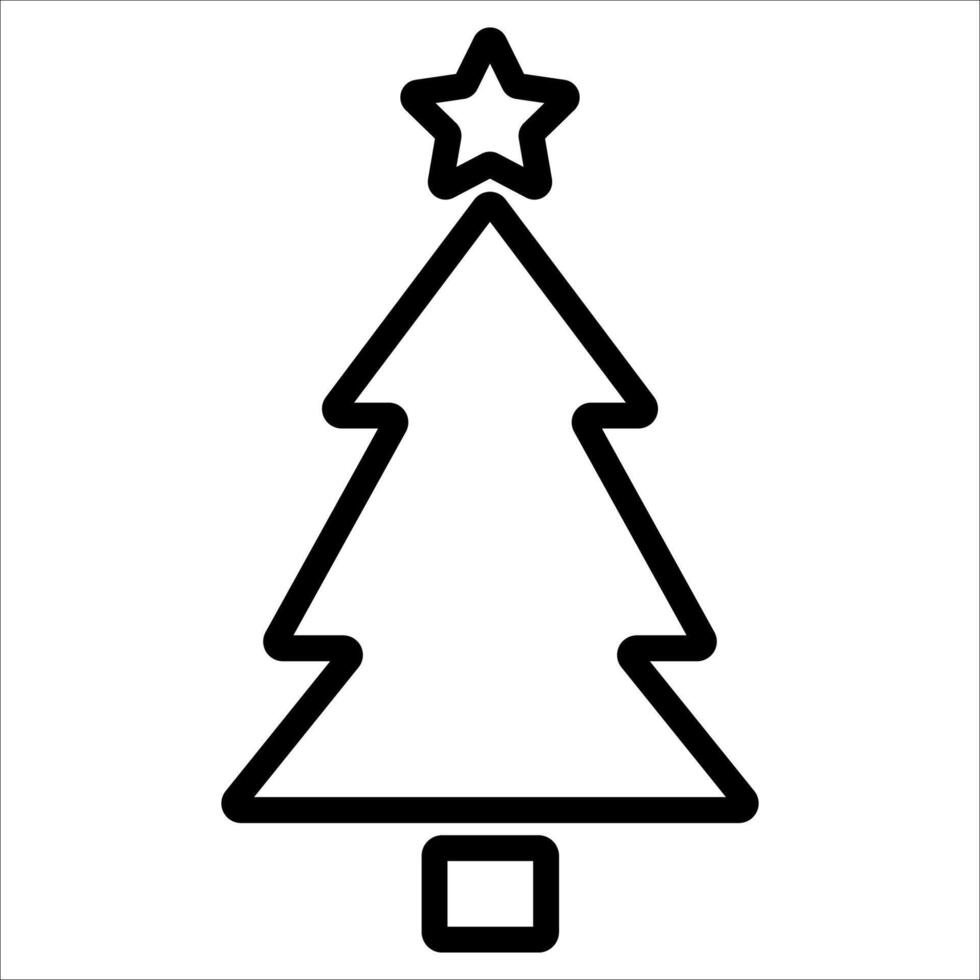 Noël arbre icône vecteur illustration symbole