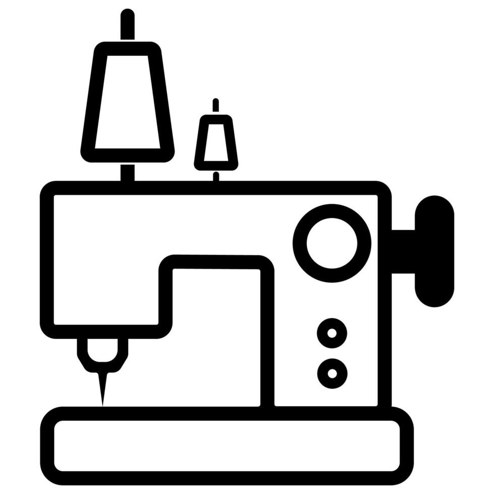 électrique couture machine icône vecteur illustration symbole