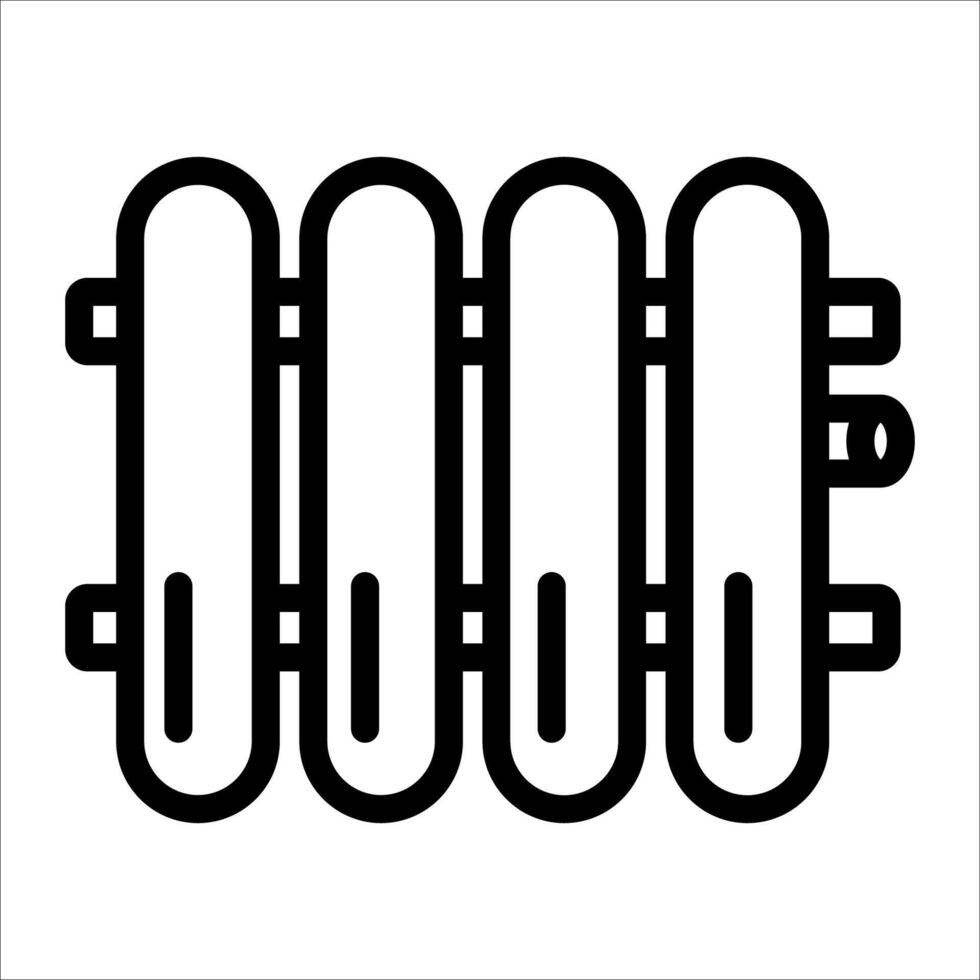 batterie, radiateur icône vecteur illustration symbole