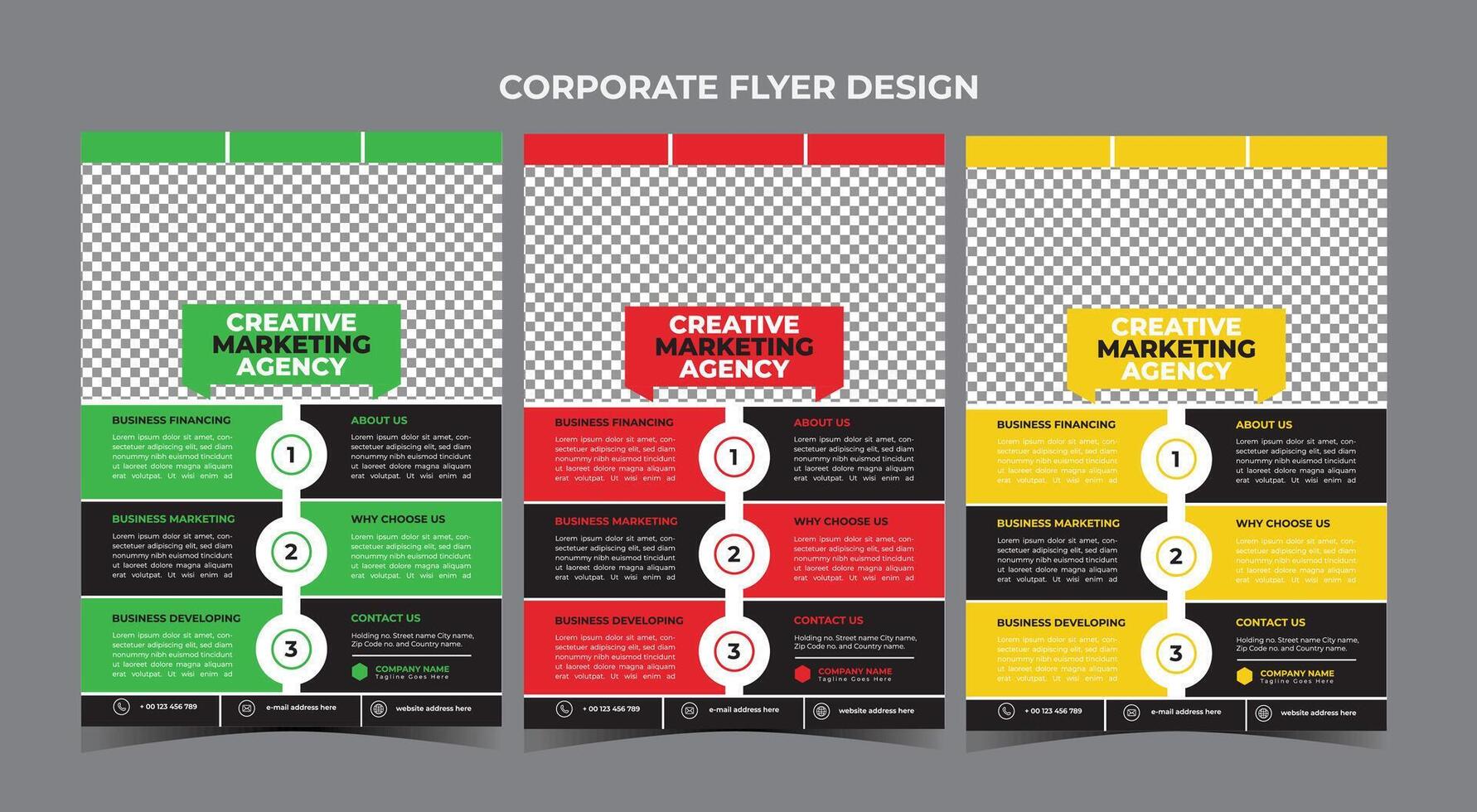 modèle de conception de flyer entreprise vecteur