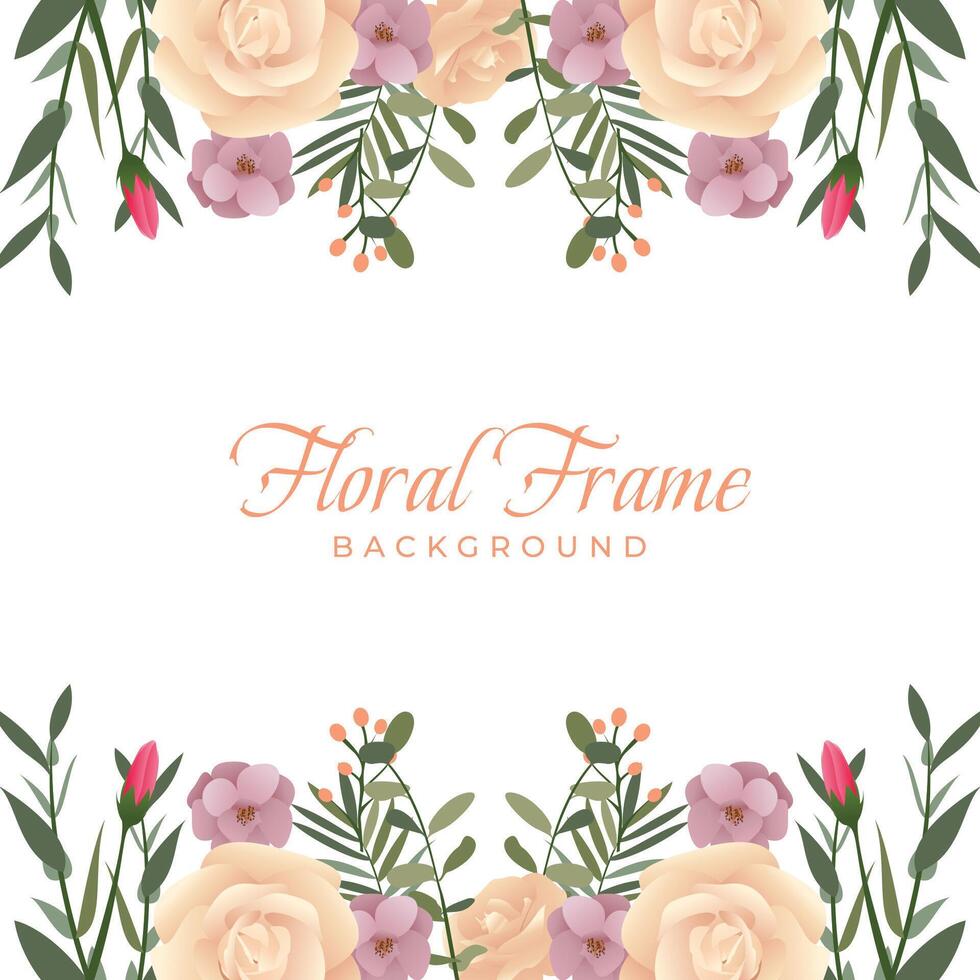 salutation carte avec fleurs, pouvez être utilisé comme invitation carte pour mariage, anniversaire et autre vacances et été Contexte vecteur