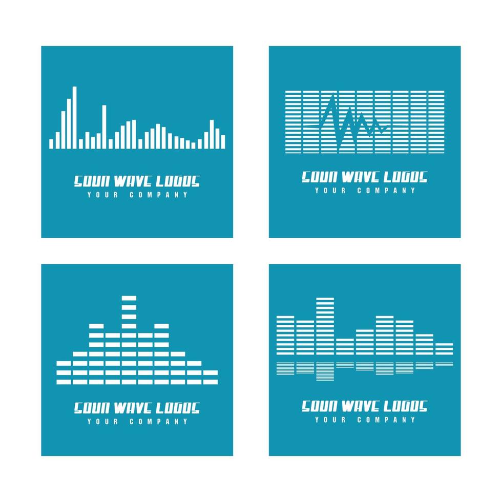 modèle de conception d'illustration vectorielle d'ondes sonores vecteur