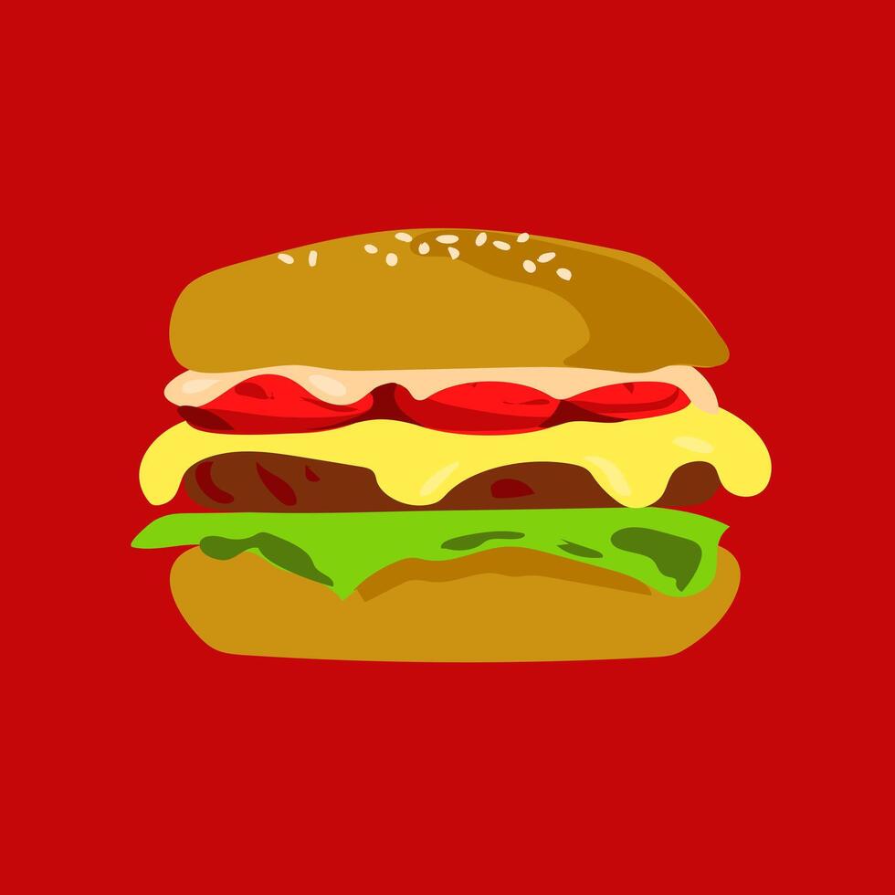 vecteur de dessin animé de hamburger