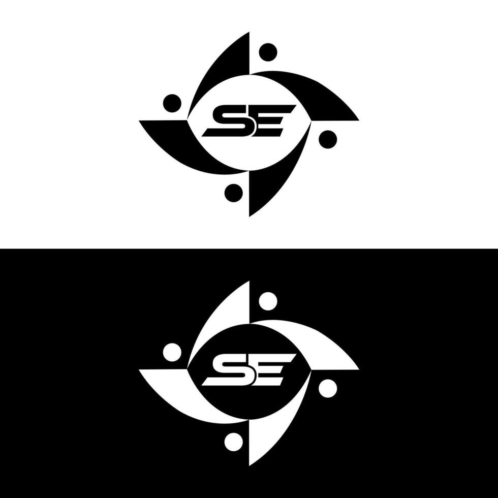 se logo. s e conception. blanc se lettre. moi, s e lettre logo conception. initiale lettre se lié cercle majuscule monogramme logo. s e lettre logo vecteur conception. pro vecteur