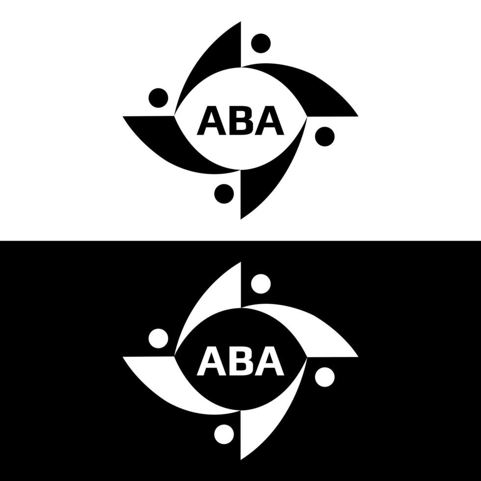aba logo. une b une conception. blanc aba lettre. bah, une b une lettre logo conception. initiale lettre aba lettre logo ensemble, lié cercle majuscule monogramme logo. une b une lettre logo vecteur conception. pro vecteur