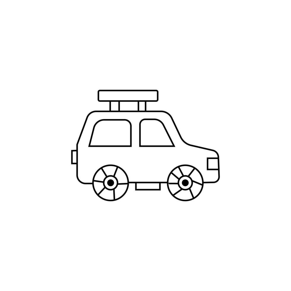 voiture pictogramme, minimal ligne icône transport illustration. pro vecteur