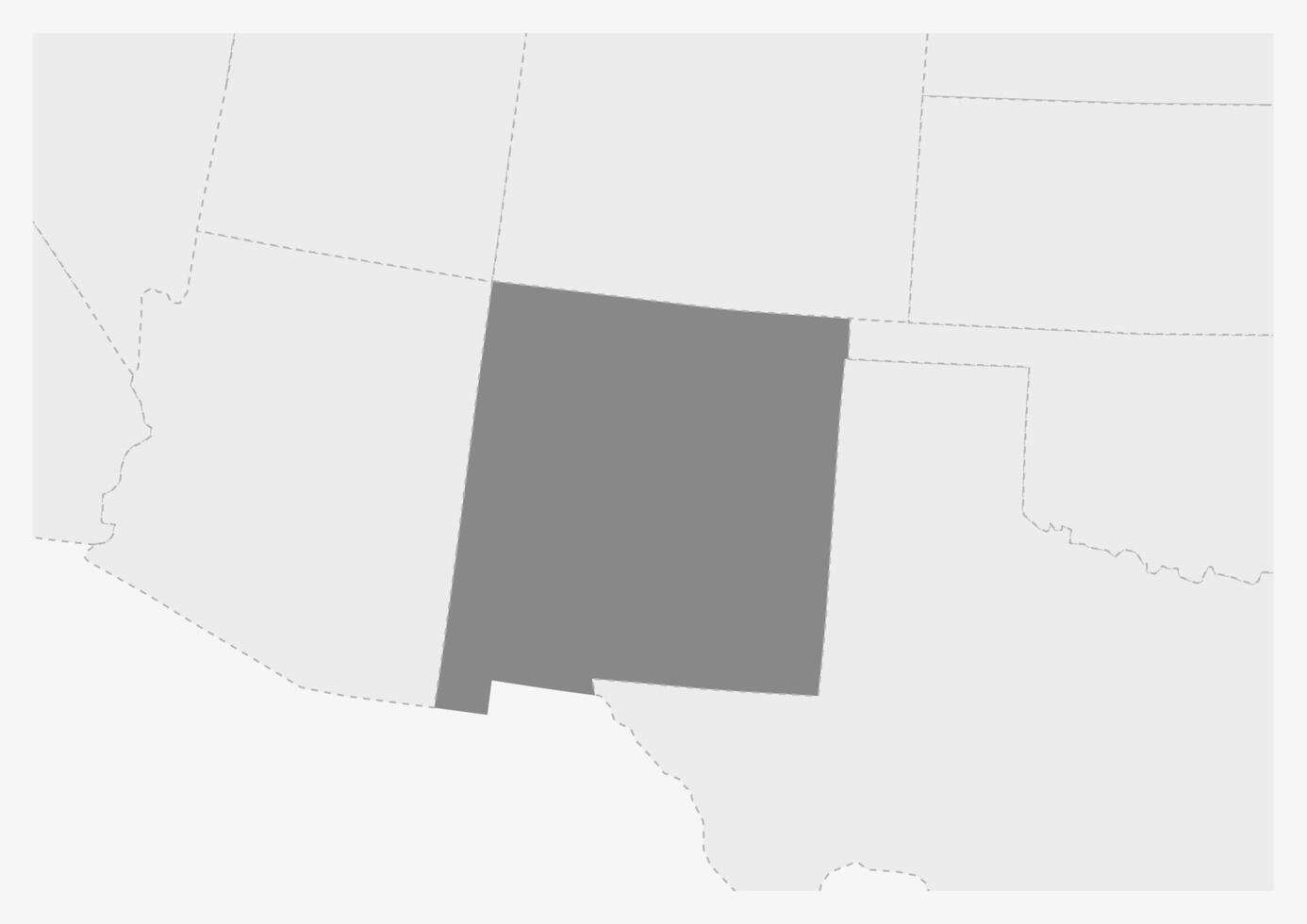 carte de Etats-Unis avec Souligné Nouveau Mexique Etat carte vecteur