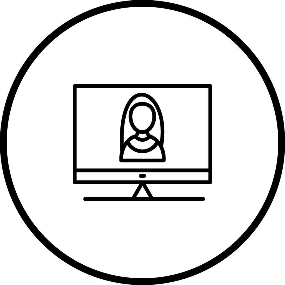 icône de vecteur de visiteur féminin