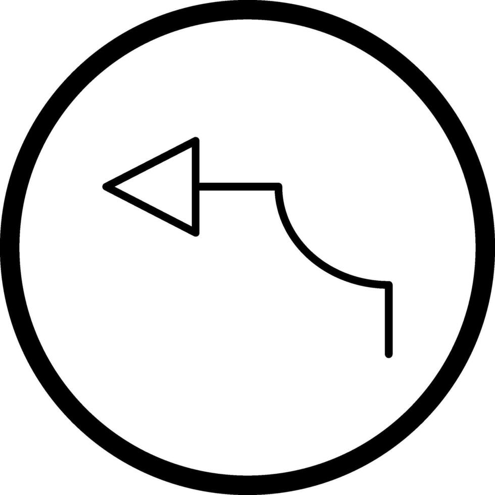 flèche pointant vers la gauche icône de vecteur