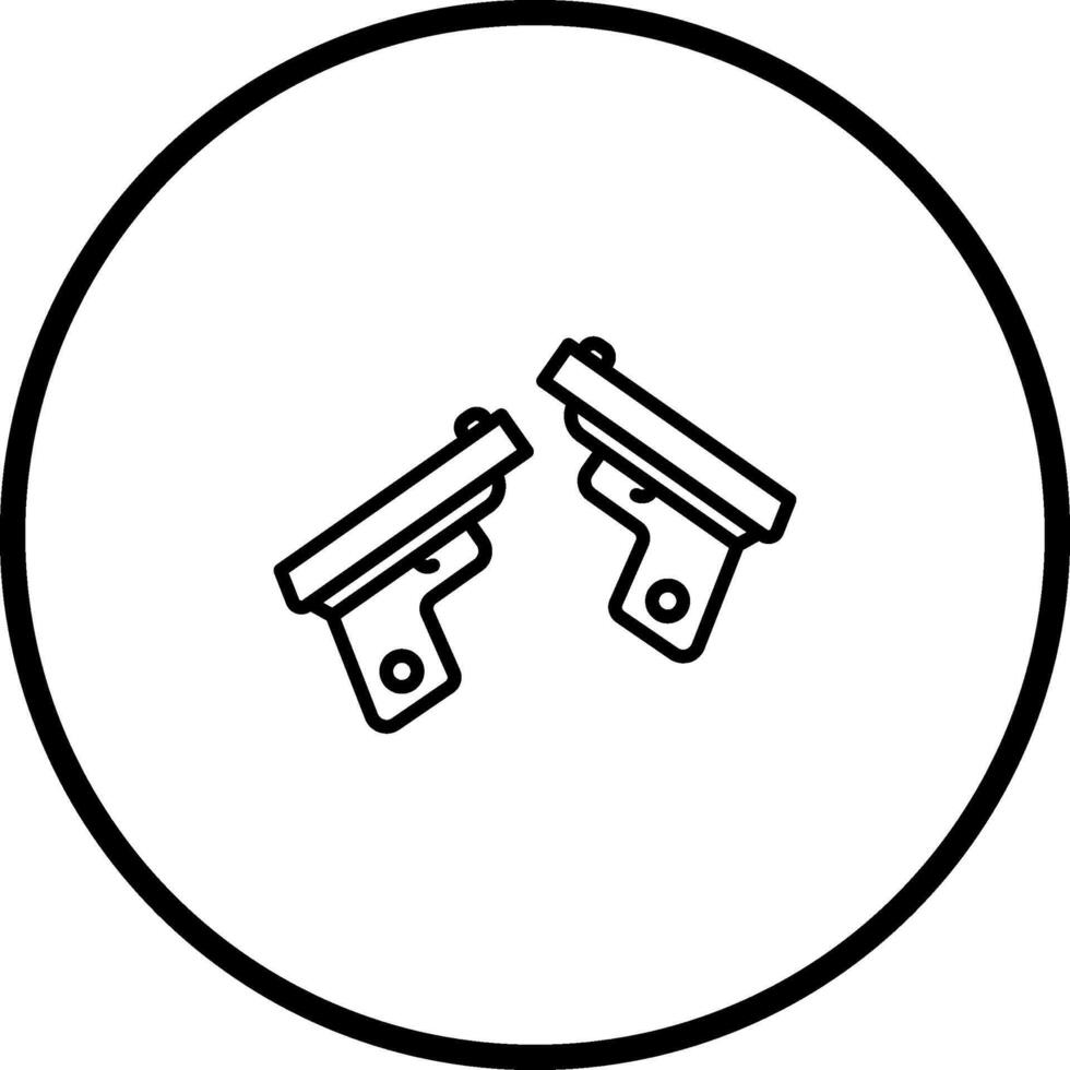 icône de vecteur de deux canons