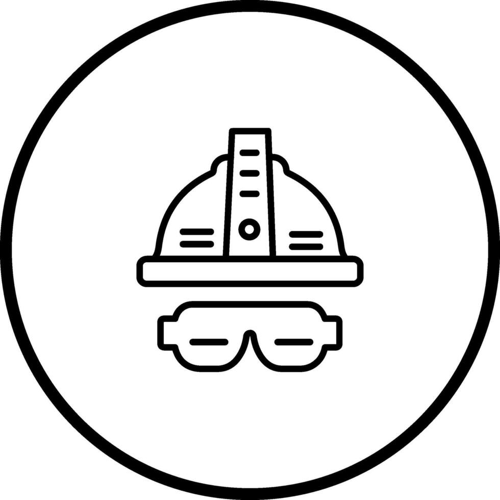 des lunettes et casque vecteur icône