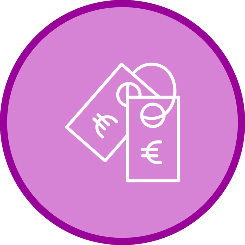 icône de vecteur d'étiquette euro
