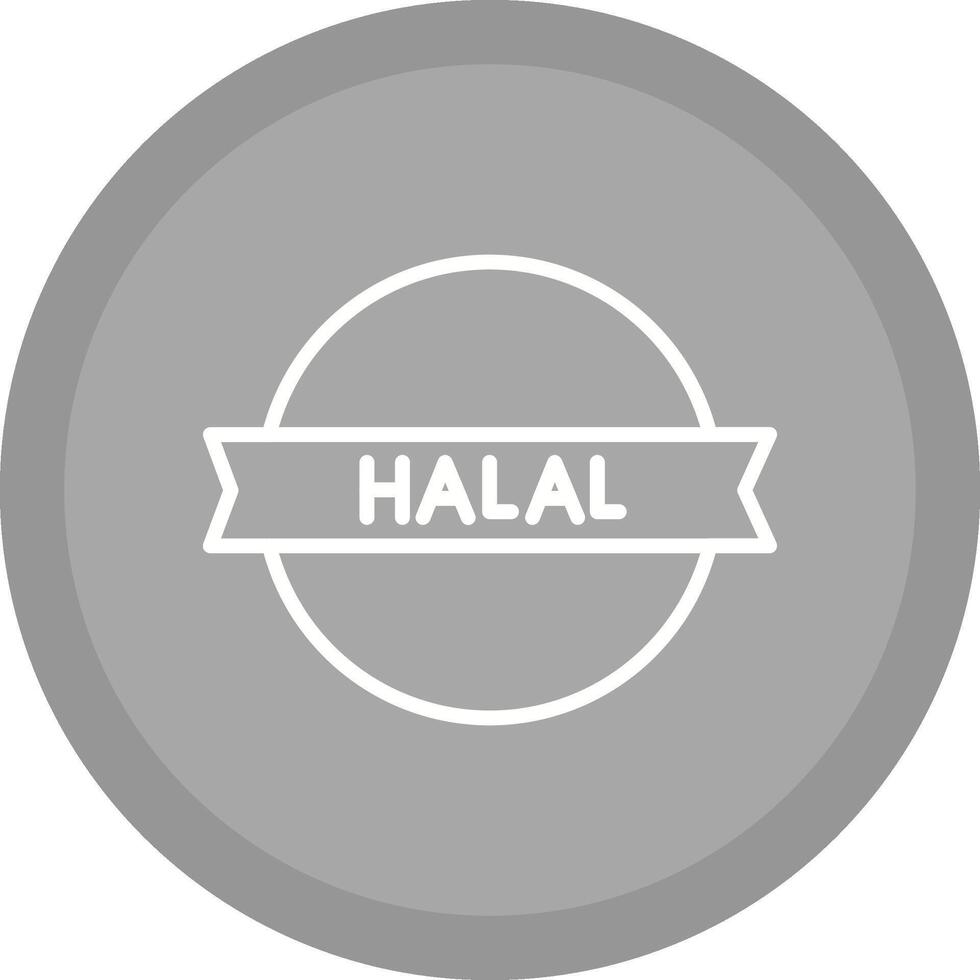 icône de vecteur autocollant halal