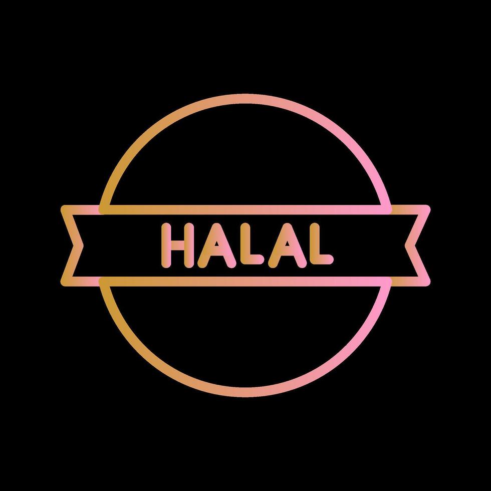 icône de vecteur autocollant halal