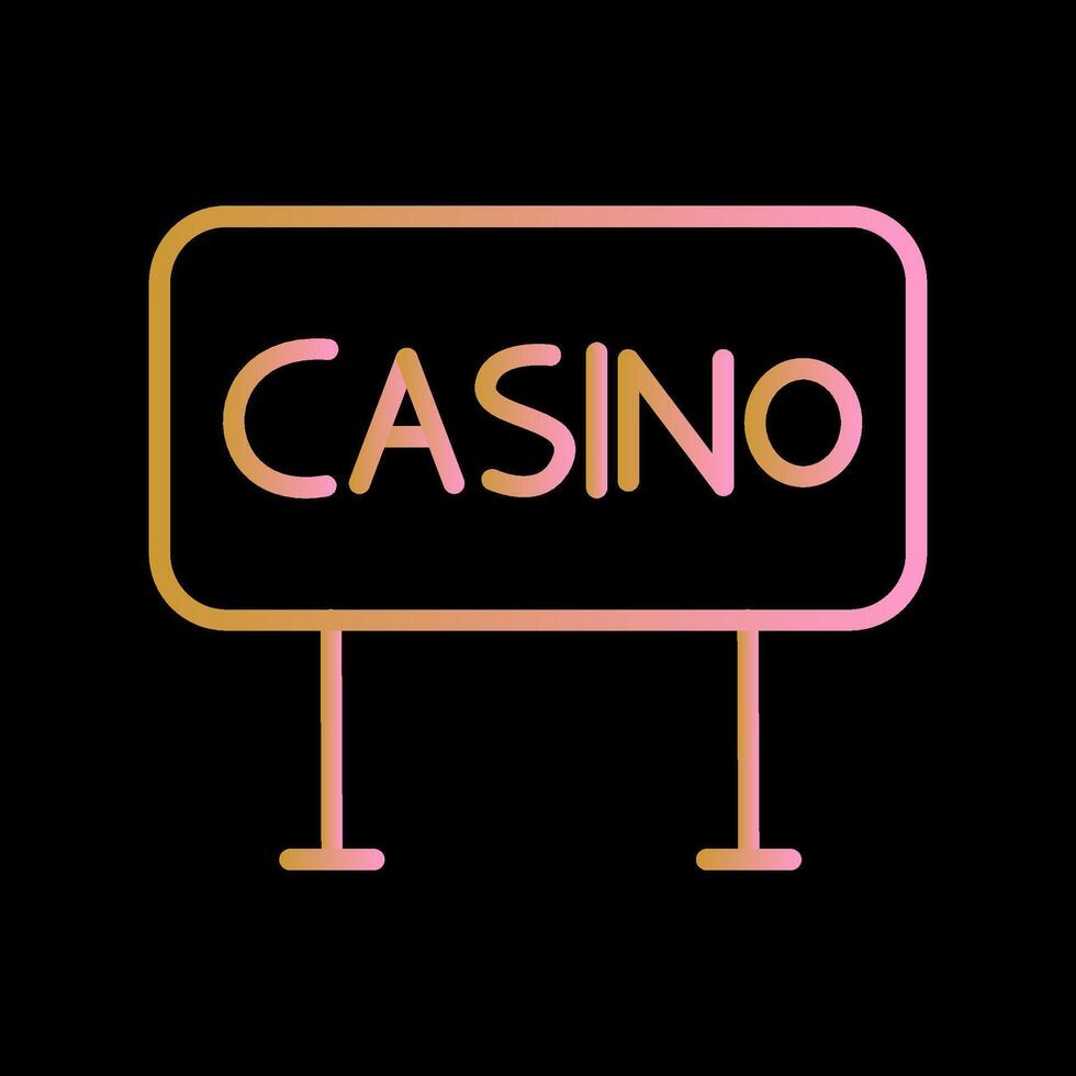 icône de vecteur de signe de casino