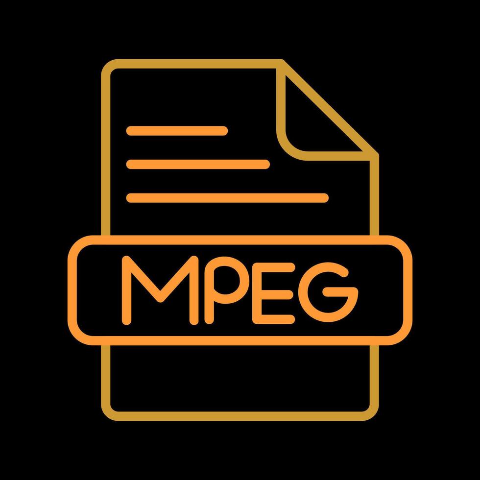 icône de vecteur mpeg