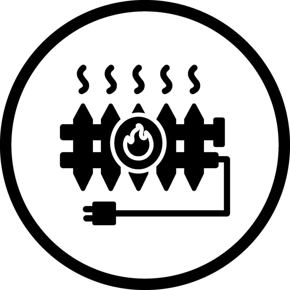 icône de vecteur de radiateur de chaleur