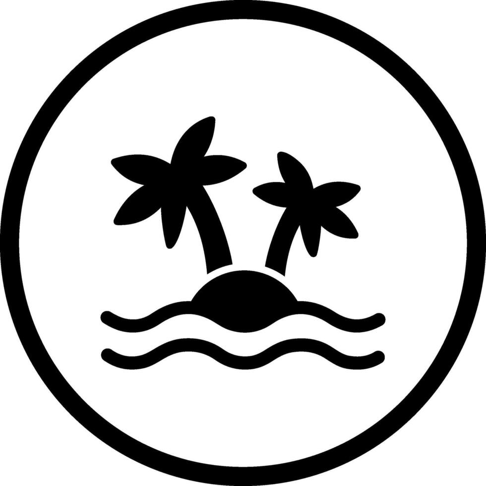icône de vecteur d'île