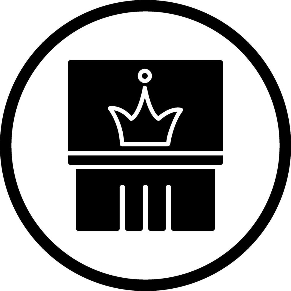 icône de vecteur d'exposition de couronne
